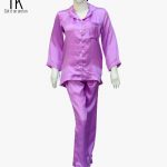 Purple Dot Silk Beautiful Sleepwear For Stylish Girls