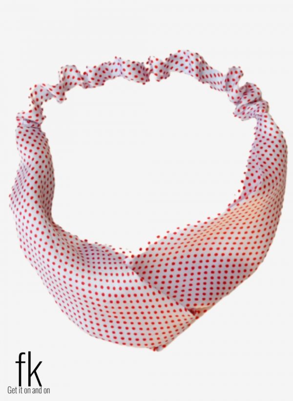 Pink Dot Silk Headband