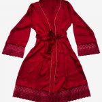 Mehroon Silk Gown with Lace for perfect wedding wear