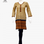 Wave Style Elegant Kurti in Brown&Black Color