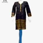 Block Print Design Stylish Kurti in Brown Color