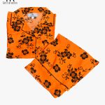 YELLOW FLORAL PRINT FANCY SLEEPWEAR